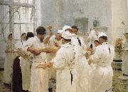 Ilia Efimovich Repin Lofton Palfrey doctors in the operating room Sweden oil painting artist
